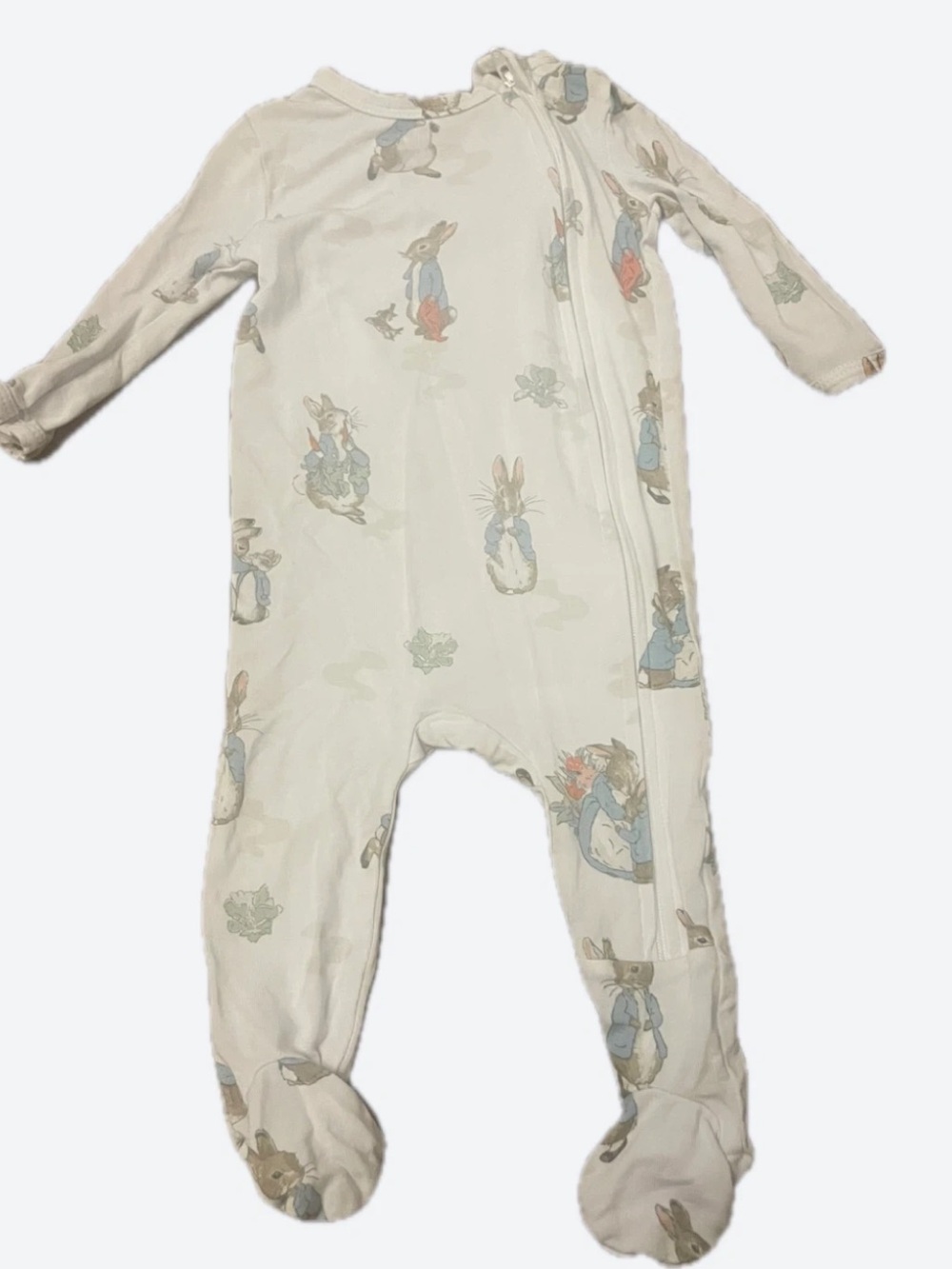 Pottery Barn Kids Cream Peter Rabbit Footed One-Piece Pajamas